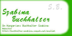 szabina buchhalter business card